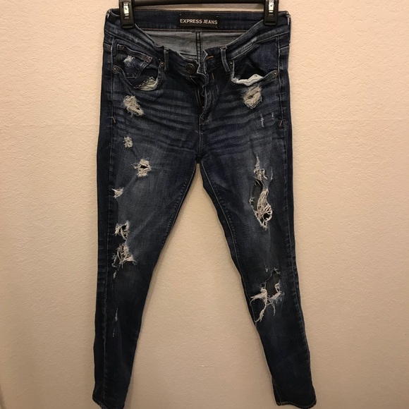 Distressed Express Denim - Picture 2 of 4